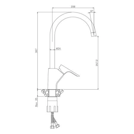 Смеситель OLIVES Porto 11430PR для кухни,хром