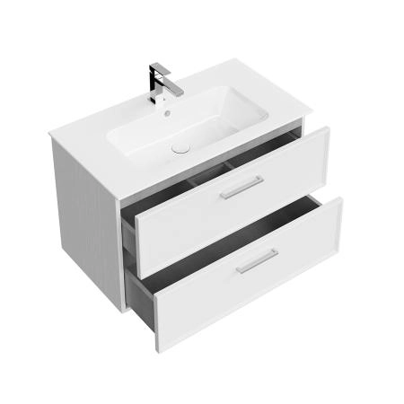 Тумба Kerama Marazzi PIANO CLASSIC ПИАНО КЛАССИК PIA.CL.85\WHT.M подвесная 85 см, 2 ящика, ясень белый матовый