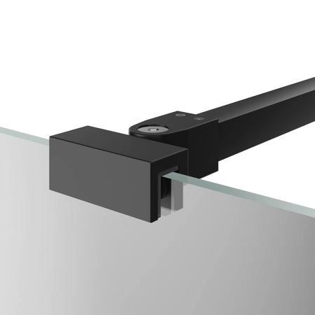 Фиксатор для стеклянной шторки Vetro/Ветро, 25 см, матовый черный