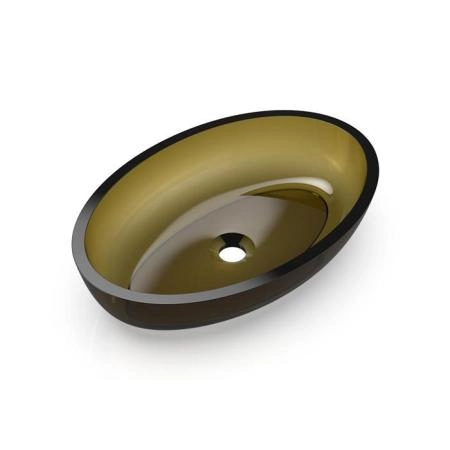Knief Oval Shape Раковина накладная 55x37x13см., без отв., из полимерного материала, цвет: Pyrit # 030