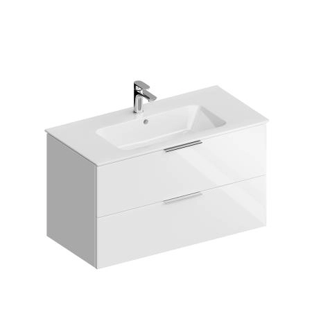 Тумба Kerama Marazzi PIANO FORTE ПИАНО ФОРТЕ PI.F.95\WHT подвесная 95 см, 2 ящика, белый глянцевый