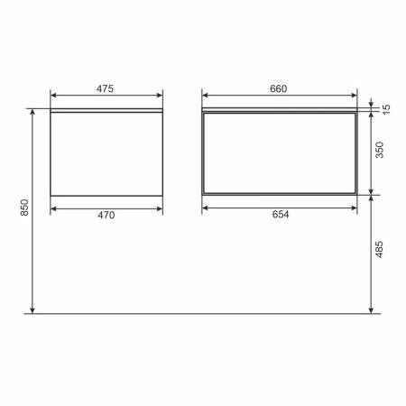 Тумба под раковину для ванной Uperwood Parma Premium подвесная 65 см, белая