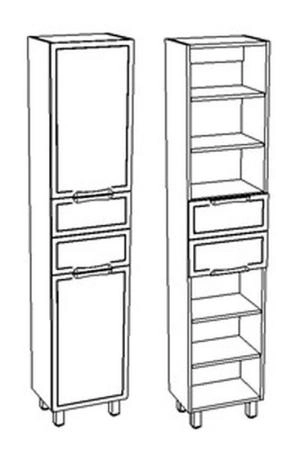 Шкаф-пенал Corozo Монро 30 Z2 универсальный