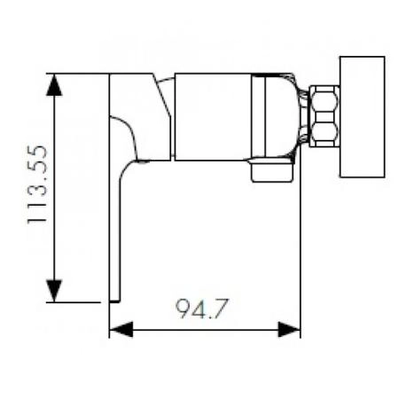 Смеситель для ванны KAISER Linear (59177) хром