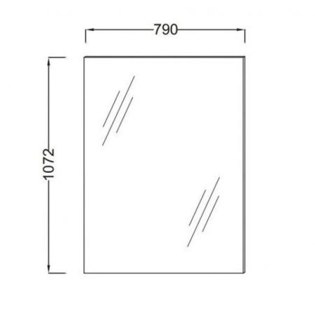 Зеркало Jacob Delafon STRUKTURA EB1209-NF 79 см
