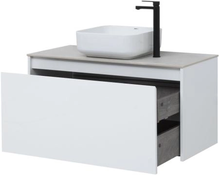 Тумба под раковину Aquanet Nova Lite 100 белый (1 ящик)