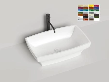 Раковина Salini GLORIA 04 S-Stone покраска RAL матовая 60x38 1102204MF накладная