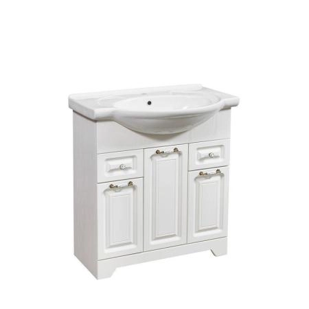 Тумба под умывальник Stella Polar Кармела 75, ольха белая, Байкал 75