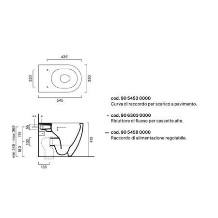 Catalano Sfera Унитаз напольный 55х35см, безободковый, смыв Tornado, покрытие Cataglaze+, цвет: белый глянцевый