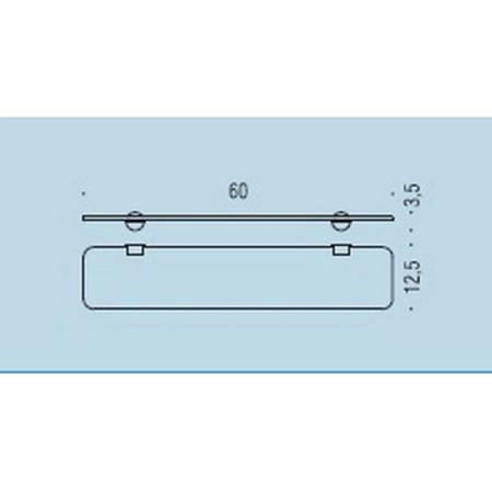 Полка Colombo Plus 60 см хром W4916
