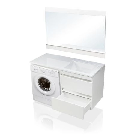 Тумба подвесная Style Line Даллас 120, Люкс белая, PLUS