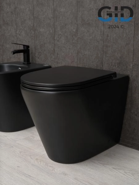 Унитаз приставной Gid TRS-263BM 62212Y черный матовый 56x36x41