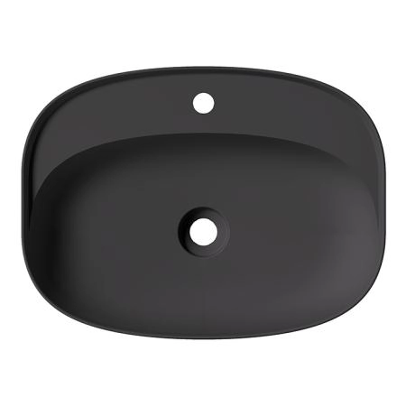 Alice Form Oval Раковина 60x45х12см., накладная, 1 отв., цвет: чёрный матовый
