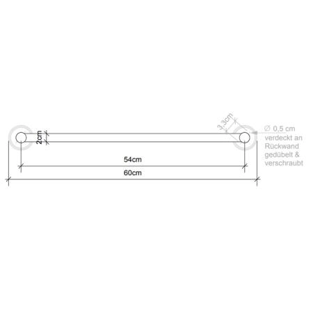 Decor Walther Classic HTE60 Полотенцедержатель 60см, подвесной, цвет: золото