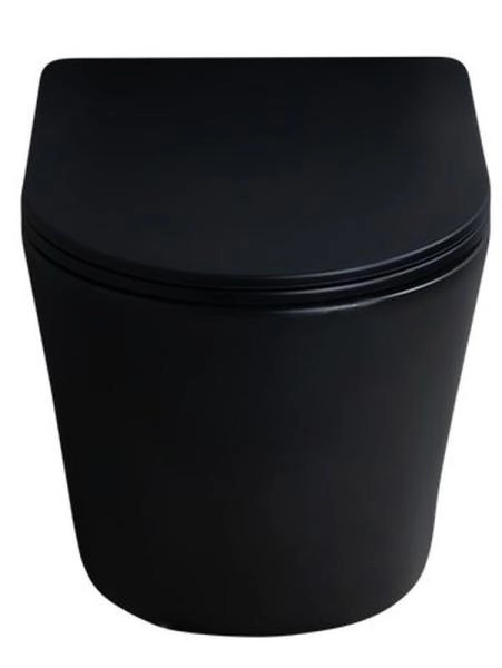 Унитаз Gid Tr2130bm 48 см подвесной безободковый микролифт черный матовый