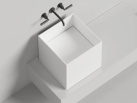 Раковина Salini ARMONIA SQUARE 03 S-Sense глянцевая 45x45 130513G накладная