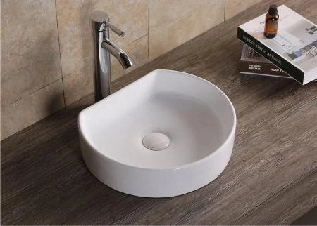 Раковина Cerutti SPA CR7088 накладная, белая, усеченный круг 400х350х100