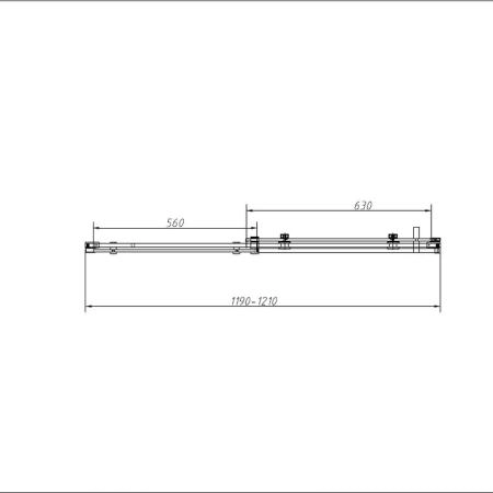 Душевая дверь Vincea Como-N VDS-4CN120CGB, 1200, черный, стекло тонированное
