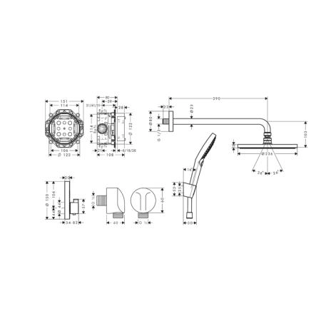 Hansgrohe Raindance Душ. cистема, цвет черный матовый