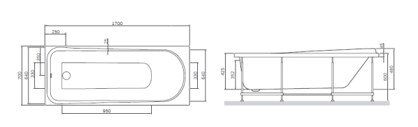 Ванна Am.Pm Like W80A-170-070W-A 170х70 см