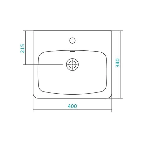 Раковина Santek Нео 1WH302183 40 см 1/отв