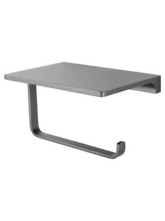 Держатель для туалетной бумаги с полкой WONZON & WOGHAND ECLIPSE, Темный графит (WW-9126-BGM)