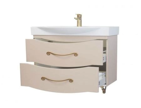 Тумба под раковину Bellezza Сесилия 105 напольная с 2 ящ. капучино