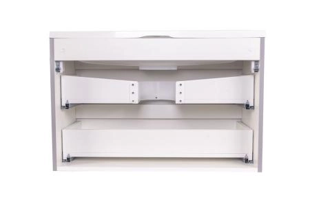 Тумба подвесная Style Line Бергамо мини 80 (2 ящ.) Люкс антискрейтч серый, PLUS