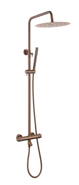 Стойка для душа Boheme c термостатом UNO Brushed Bronze 468-T-BRB