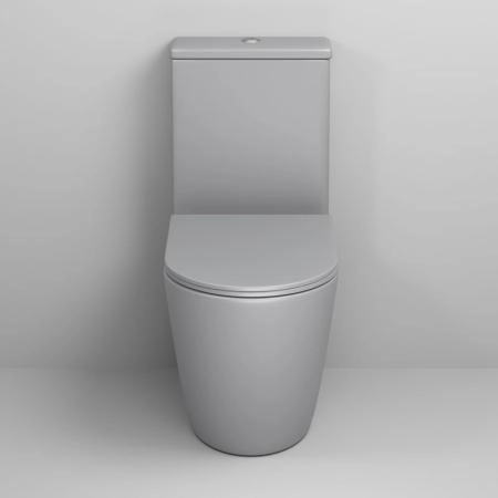 Унитаз Grossman GR-4480GLMS Color (620*365*810) СВЕТЛО-СЕРЫЙ МАТОВЫЙ напольный Безободковыйс