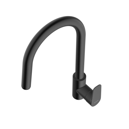 Смеситель VitrA Flow Soft  A4344536EXP с поворотным изливом однорычажный матовый черный латунь