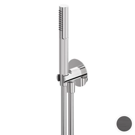 Newform Ionika Лейка ручная с держателем и шлангом, цвет: PVD brushed stainless Stell