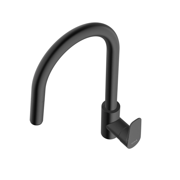 Смеситель VitrA Flow Soft  A4344536EXP с поворотным изливом однорычажный матовый черный латунь