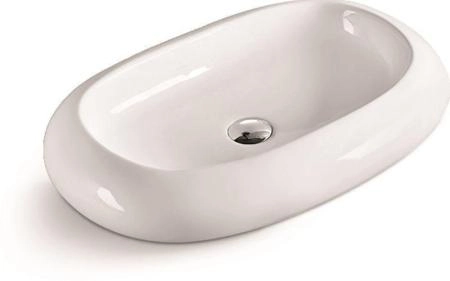 Раковина SantiLine SL-1035 63x42 на столешницу керамическая Белый