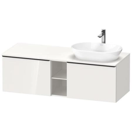 Duravit D-Neo Тумбочка подвесная 140х45.9x55см., раковина, 2 ящика, цвет: белый высокоглянцевый