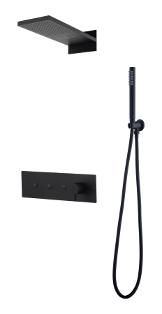 Встроенная душевая система Boheme FUSION, трехпозиционная BLACK 130-B