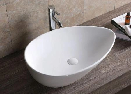 Раковина Cerutti SPA CR7030 накладная, белая, каплевидная, высокая 660х440х165