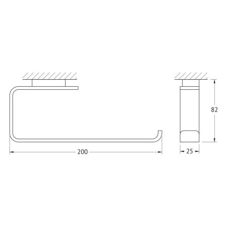 Держатель полотенца   ARTWELLE Regen 8313 хром