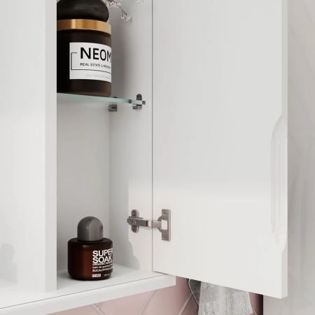 Зеркало-шкаф Volna Adel 50 правый белый глянец