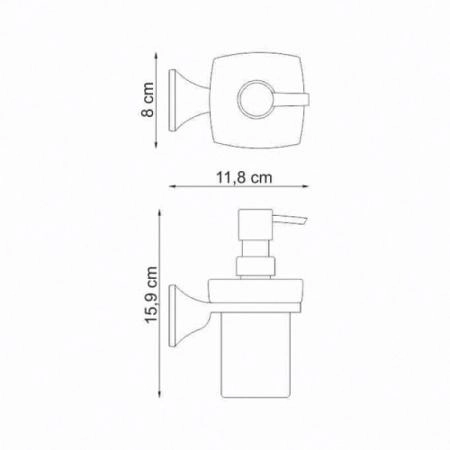 Дозатор жидкого мыла WasserKraft Wern K-2599 хром