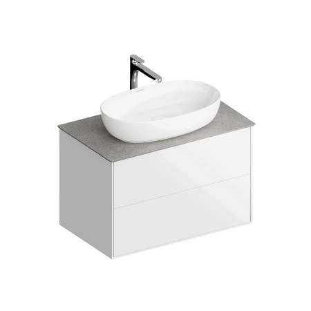 Тумба Kerama Marazzi PLAZA MODERN ПЛАЗА МОДЕРН PLB.M.80.2\WHT.V подвесная 80 белый 2 ящика