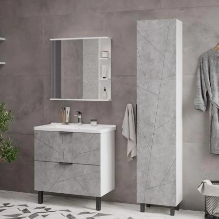 Пенал для ванной напольный Volna Twing 40 бетон