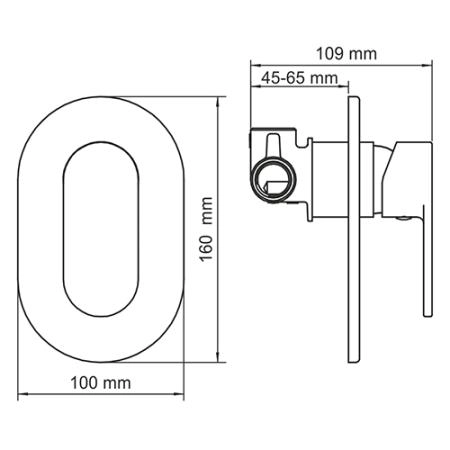 Смеситель Wasserkraft Elbe 7451  для душа