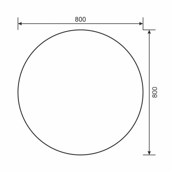 Зеркало для ванной с подсветкой Uperwood Modul 80*80, бесконтактный сенсор, антизапотевание, круглое, теплая подсветка