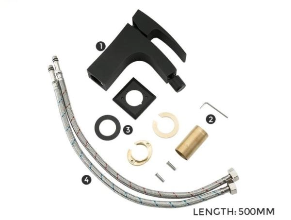 Смеситель для биде Gappo G5007-6 чёрный