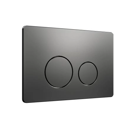 Кнопка смыва KNOTLOR DUET BIS107GM, вороненая сталь  (серия 1)