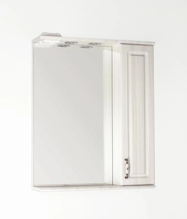 Зеркальный шкаф Style Line Elfante Олеандр-2 65/С с подсветкой, рельеф пастель