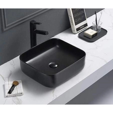 Раковина Ceramalux NC 2106MB Black matt 39 см на столешницу