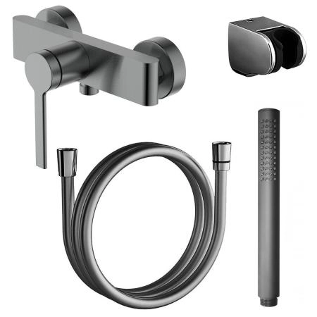 Смеситель для душа Azario VINCENTE с ручным душем, без излива, графит (AZ-VRZ338326AJ)