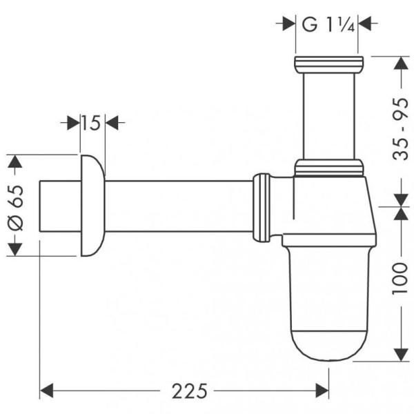 Сифон-стакан Hansgrohe 52053000 хром